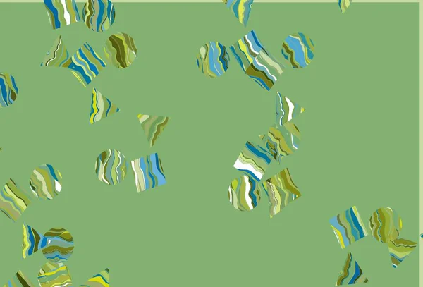 Lichtblauwe Gele Vectorachtergrond Met Lijnen Cirkels Ruit Decoratief Design Abstracte — Stockvector
