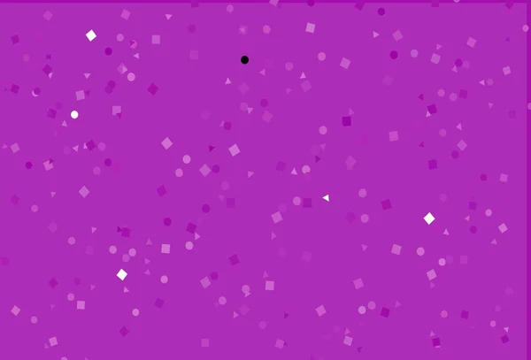Ανοιχτό Μωβ Διάνυσμα Φόντο Τρίγωνα Κύκλους Κύβους Glitter Αφηρημένη Απεικόνιση — Διανυσματικό Αρχείο