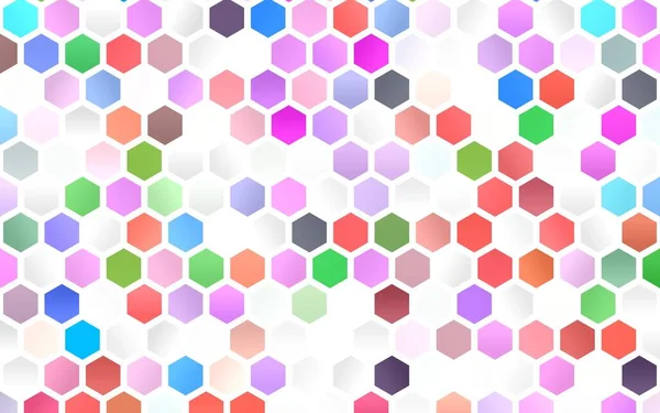 Lumière Multicolore Modèle Vectoriel Arc Ciel Style Hexagonal — Image vectorielle