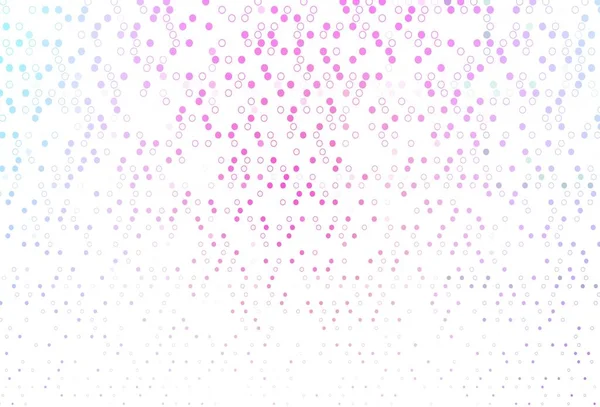 Светло Розовый Синий Векторный Фон Пузырями Абстрактная Иллюстрация Цветными Пузырями — стоковый вектор