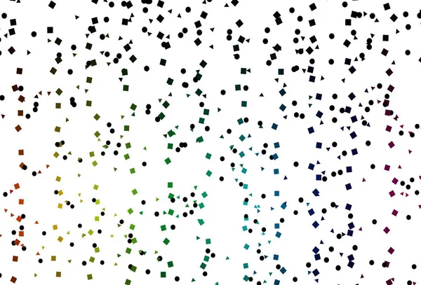 Свет Разноцветный Векторная Компоновка Rainbow Кругами Линиями Прямоугольниками Декоративный Дизайн — стоковый вектор