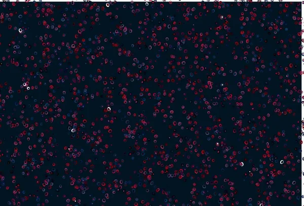 Hellblauer Roter Vektorhintergrund Mit Blasen Glitzernde Abstrakte Illustration Mit Verschwommenen — Stockvektor