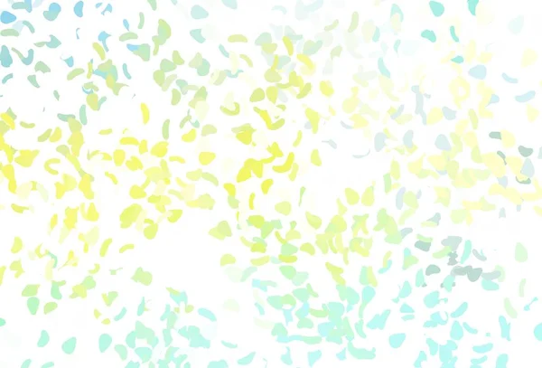 Hellgrünes Gelbes Vektormuster Mit Chaotischen Formen Einfache Farbenfrohe Illustration Mit — Stockvektor