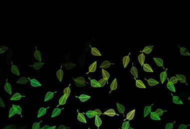 Soyut renkli yapraklarla dekoratif illüstrasyon. Web sitesi için desenli desen. 