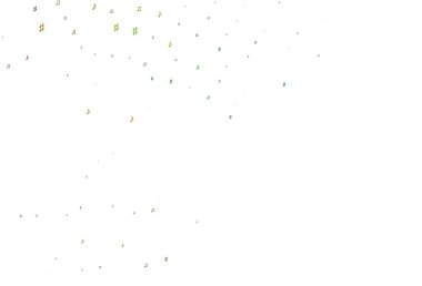 Açık Çokrenkli, Müzik sembollü Gökkuşağı vektör şablonu