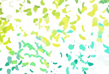 Açık mavi, rastgele şekilli sarı vektör dokusu. Renkli rastgele şekillerle modern soyut illüstrasyon. Bir cep telefonu için arka plan.