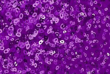 Noktalı koyu mor vektör arkaplanı. Doğa tarzında bulanık halkaları olan güzel renkli çizimler. Marka kitabın için tamamen yeni bir şablon.