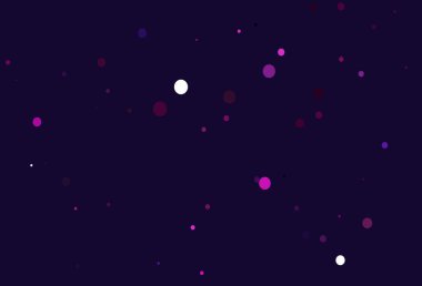 Baloncuklu açık mor vektör arkaplanı. Bulanık yağmur damlaları olan soyut bir çizim. Marka kitabın için tamamen yeni bir şablon.