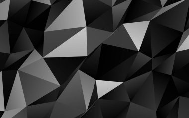 Koyu Gümüş, gri vektör çokgen arkaplan.