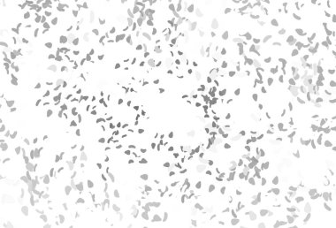 Aydınlık Gümüş, soyut şekilli gri vektör arkaplan. Rastgele şekillerle soyut tarzda dekoratif tasarım. Web siteniz için basit tasarım.