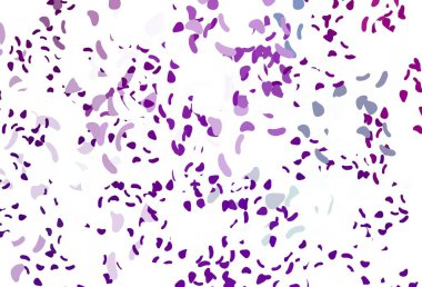 Kaotik şekilli açık mor vektör deseni. Modern tarzda değişen renkli kaotik formlar. Web siteniz için basit tasarım.