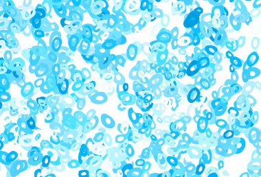 Açık mavi, baloncuklu kırmızı vektör arka planı. Bulanık yağmur damlaları olan soyut bir çizim. Reklamlar, broşürler için desen.