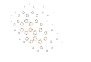 Disklerle vektör dokusu. Doğa tarzında bulanık halkaları olan güzel bir illüstrasyon. İş reklamları için tasarım.