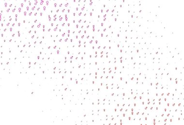 Light purple, pink vector template with man, woman symbols. Smart illustration in colorful gradient style with gender signs. Template for fasion magazines.