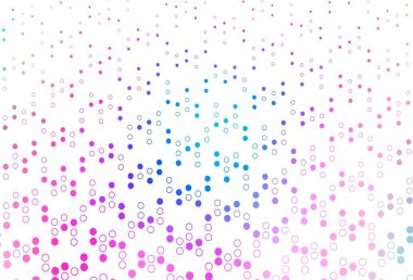 Light Pink, Blue vector layout with circle shapes. Modern abstract illustration with colorful water drops. Design for posters, banners.