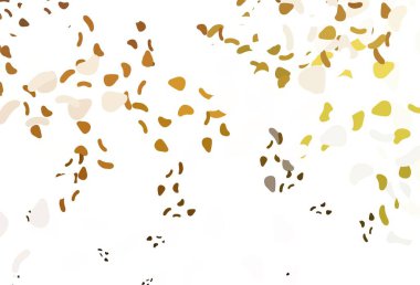 Açık sarı, kaotik şekilli turuncu vektör deseni. Soyut tarzda rengarenk gradyan şekilleri olan bir resim. Kartvizitiniz için modern tasarım.