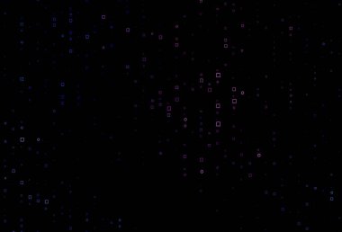 Açık Pembe, kare biçiminde mavi vektör şablonu. Dikdörtgen şekilli soyut çizimler. Reklamlar için desen.