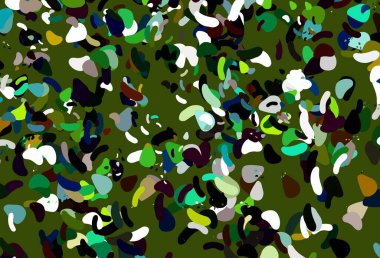 Işık çokrenkli, gökkuşağı vektör şablonu Memphis şekilli. Soyut gradyan şekilli basit renkli çizimler. Kartvizitiniz için modern tasarım.