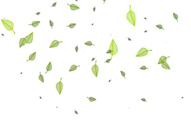 Soyut renkli yapraklarla dekoratif illüstrasyon. Web sitesi için desenli desen. 