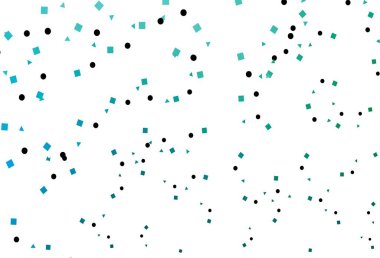 Açık mavi, çizgileri, daireleri ve eşkenarı olan yeşil vektör arkaplanı. Çemberler, üçgenler ve küplerle soyut gradyan çizimi. İniş sayfası için modern şablon.