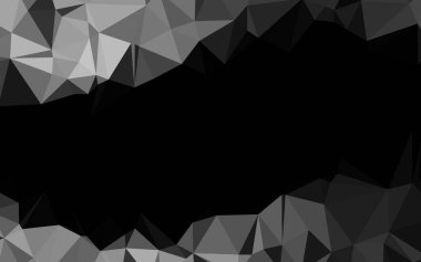 Koyu Gümüş, Gri vektör çokgen arkaplan.