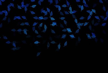 Soyut renkli yapraklarla dekoratif illüstrasyon. Web sitesi için desenli desen. 