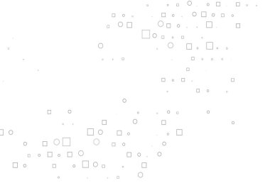 Açık Gümüş, gri vektör arkaplan, noktalı, noktalı, küplü. Soyut tarzda dekoratif tasarım, daireler, dikdörtgenler. Suyun deseni, yağmur damlaları.