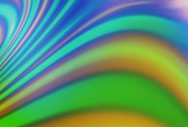 Light Blue, Green vector template with abstract lines. Colorful illustration in abstract marble style with gradient. The best blurred design for your business.