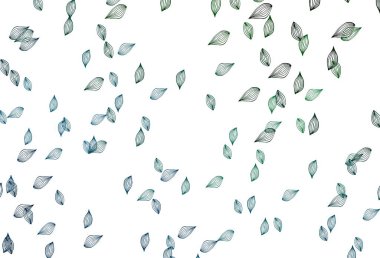 Soyut renkli yapraklarla dekoratif illüstrasyon. Web sitesi için desenli desen. 