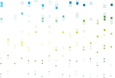 Açık mavi, kristalli, dikdörtgenli sarı vektör deseni. Dikdörtgenli soyut gradyan çizimi. Reklamlar için desen.