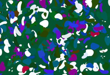 Soyut biçimlere sahip açık çokrenkli, gökkuşağı vektör arkaplanı.