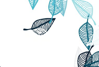 Soyut renkli yapraklarla dekoratif illüstrasyon. Web sitesi için desenli desen. 