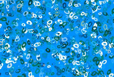 Noktalı hafif Mavili vektör arkaplanı. Doğa tarzında renkli baloncuklu soyut illüstrasyon. İş reklamları için tasarım.