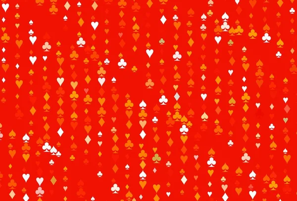 Светло Оранжевая Векторная Текстура Игральными Картами Размытый Декоративный Дизайн Червей — стоковый вектор