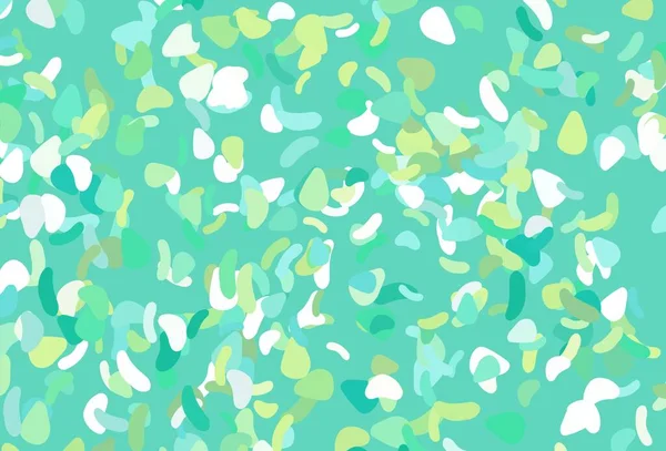 Hellgrüner Gelber Vektorhintergrund Mit Abstrakten Formen Einfache Farbenfrohe Illustration Mit — Stockvektor