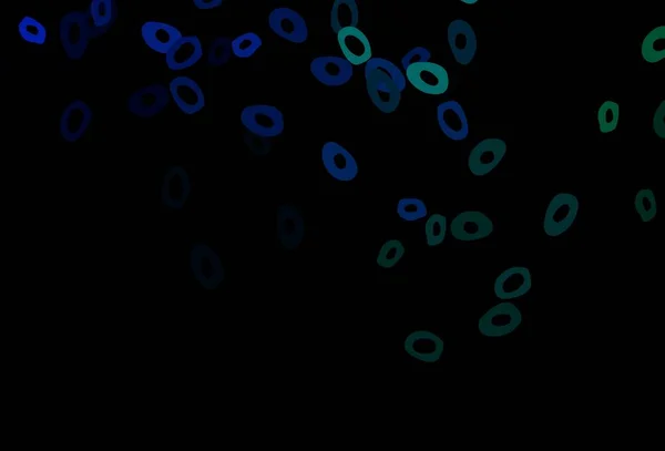 Dark Blue Zelené Vektorové Pozadí Bublinami Rozmazaný Dekorativní Design Abstraktním — Stockový vektor
