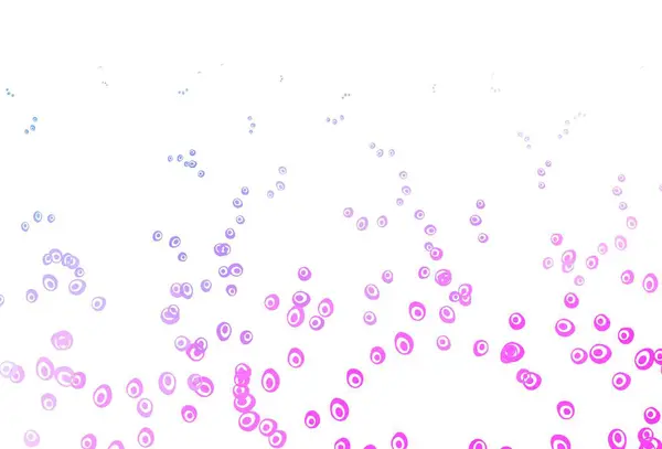 Light Pink Blue Vector Pattern Spheres Blurred Bubbles Abstract Background — Stock vektor