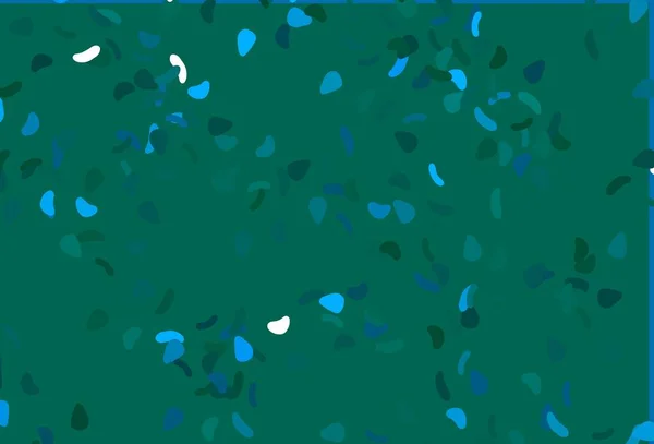 Bleu Clair Texture Vectorielle Verte Avec Des Formes Aléatoires Formes — Image vectorielle