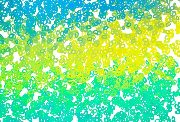 Hellblauer Gelber Vektorhintergrund Mit Punkten Illustration Mit Einer Reihe Leuchtender — Stockvektor