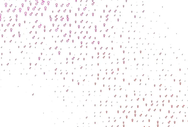 Jasnofioletowy Różowy Wzór Wektora Kobiecymi Symbolami Inteligentna Ilustracja Kolorowym Gradientowym — Wektor stockowy