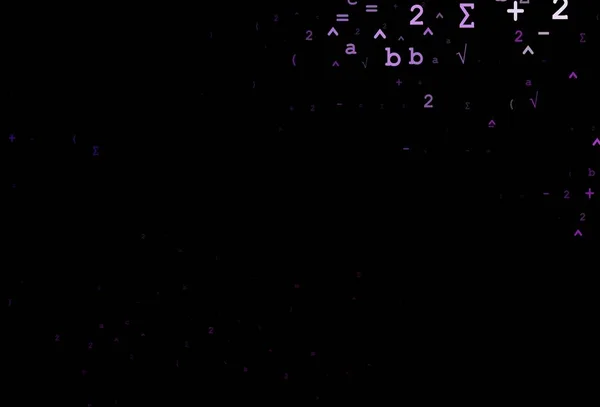 Mörk Lila Vektor Täcka Med Matematiska Element Abstrakt Illustration Med — Stock vektor