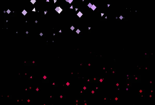円を持つ多角形のスタイルで暗い紫色のベクトルパターン カラフルな円 三角形 正方形のセットでイラスト ビジネス広告 小冊子 チラシのパターン — ストックベクタ