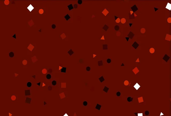 Üçgenli Daireli Küplü Açık Kırmızı Vektör Arkaplanı Renkli Noktaları Çizgileri — Stok Vektör