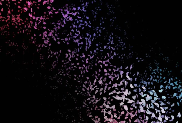 Koyu mavi, Memphis şekilli kırmızı vektör şablonu. Soyut gradyan şekilli basit renkli çizimler. Kartvizitiniz için modern tasarım.