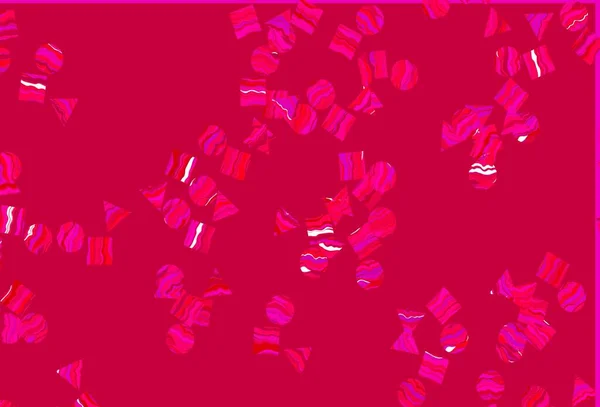 薄い紫 ピンクのベクトルは円と多角形のスタイルでカバーしています カラフルなドット キューブと抽象的なイラスト ランディングページのモダンなテンプレート — ストックベクタ