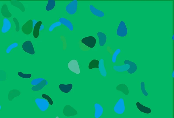 Bleu Clair Fond Vectoriel Vert Avec Des Formes Abstraites Illustration — Image vectorielle