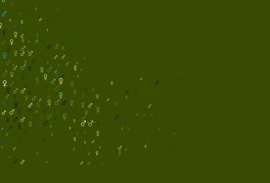 Cinsiyet işaretli hafif vektör arkaplanı. Renkli cinsiyet sembollü soyut illüstrasyon. Randevu uygulamaları için akıllı tasarım.