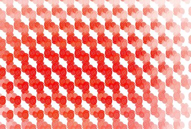 Bükülmüş çizgileri olan açık kırmızı vektör arkaplanı. Alnında çizgiler olan soyut bir çizim. Cep telefonu geçmişinin şablonu.