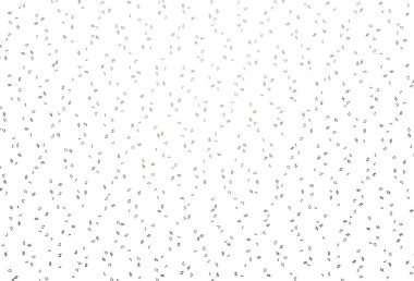 Müzikal notalı açık siyah vektör dokusu. Soyut arkaplanda rengarenk müzik tuşları. Festival broşürleri için desen.