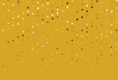 Açık sarı, kristalli turuncu vektör deseni, dikdörtgenler. Soyut stil ve dikdörtgenlerle dekoratif tasarım. Reklamlar için desen.